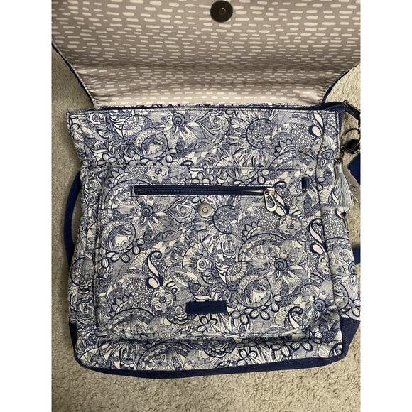 Sakroots Convertible Backpack Purse Blue & White Travel School Shoulder Bookbag - Picture 4 of 14